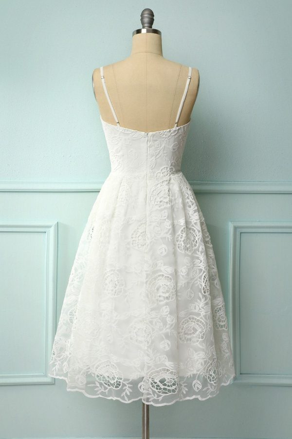 Witte Kanten Midi Jurk Angebot – Bild 2