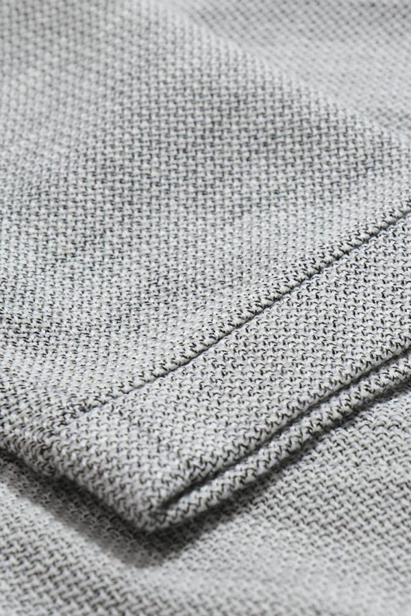 Grijs gebreide gekerfde revers heren blazer Jetzt online – Bild 4