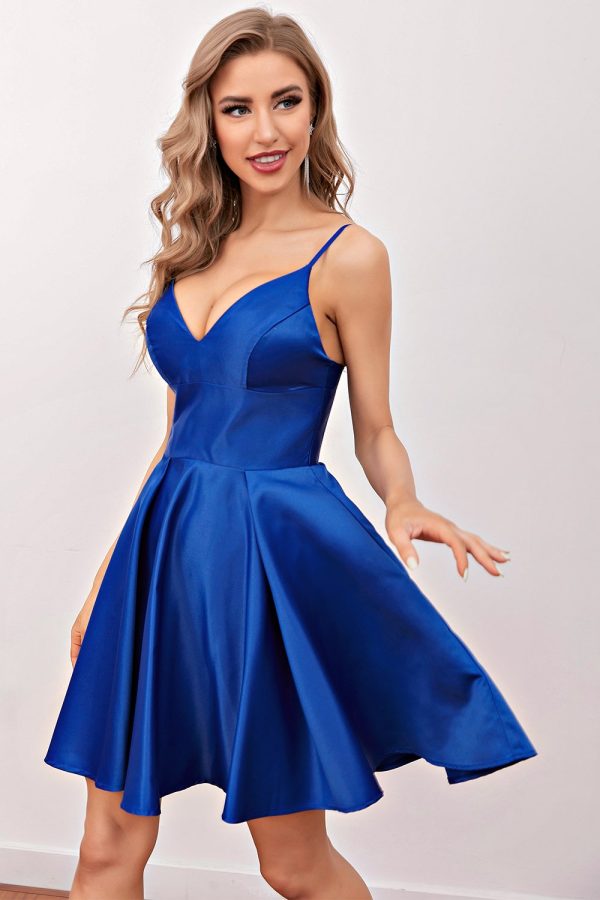 Koningsblauw kort Prom Homecoming Jurk Im Angebot – Bild 4
