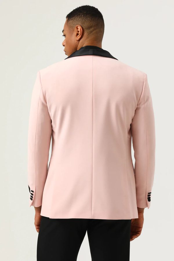 Roze Sjaal Revers 3-delige heren galapakken Rabatt – Bild 3
