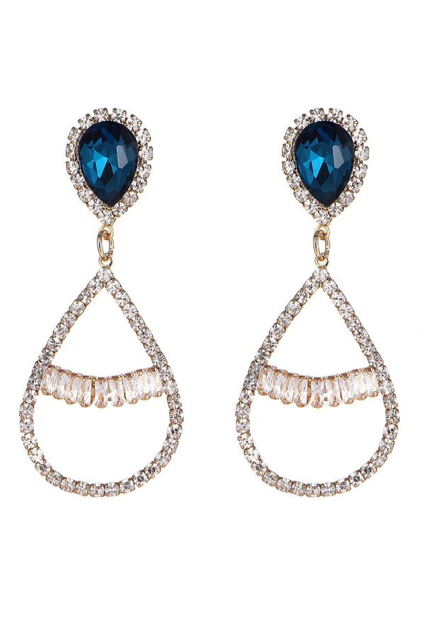 Royal Blue Beaded Prom Oorbellen Online-Schn?ppchen