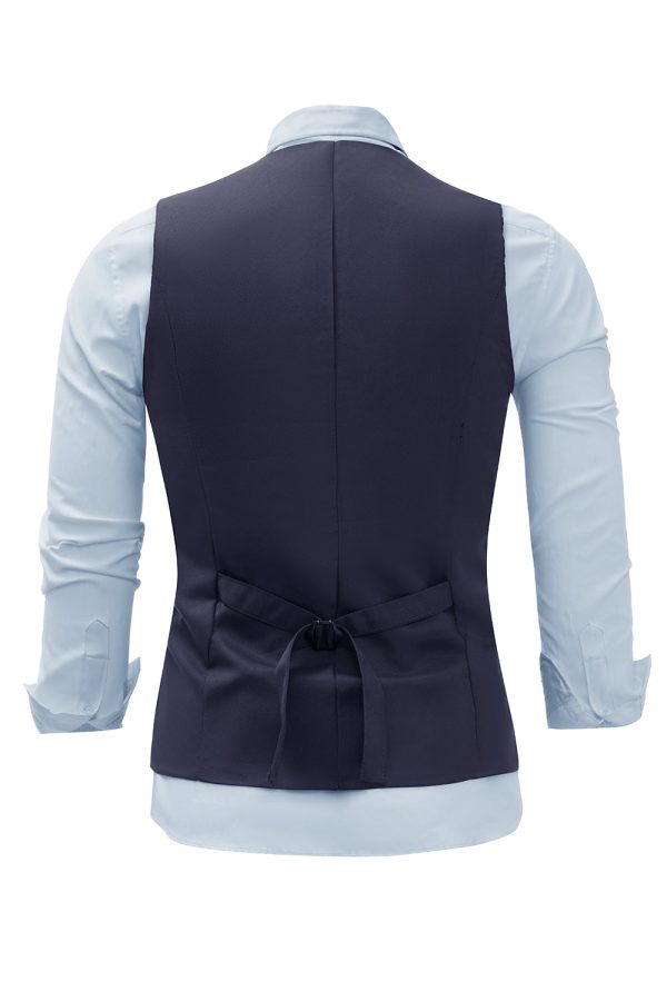 Bordeaux sjaal revers single breasted heren pak vest Online-Verkauf – Bild 5