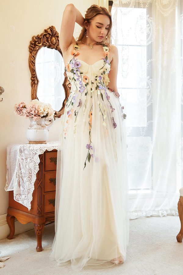 Elegante A Line Champagne Plus Size Galajurk met Appliques Online-Schn?ppchen – Bild 4
