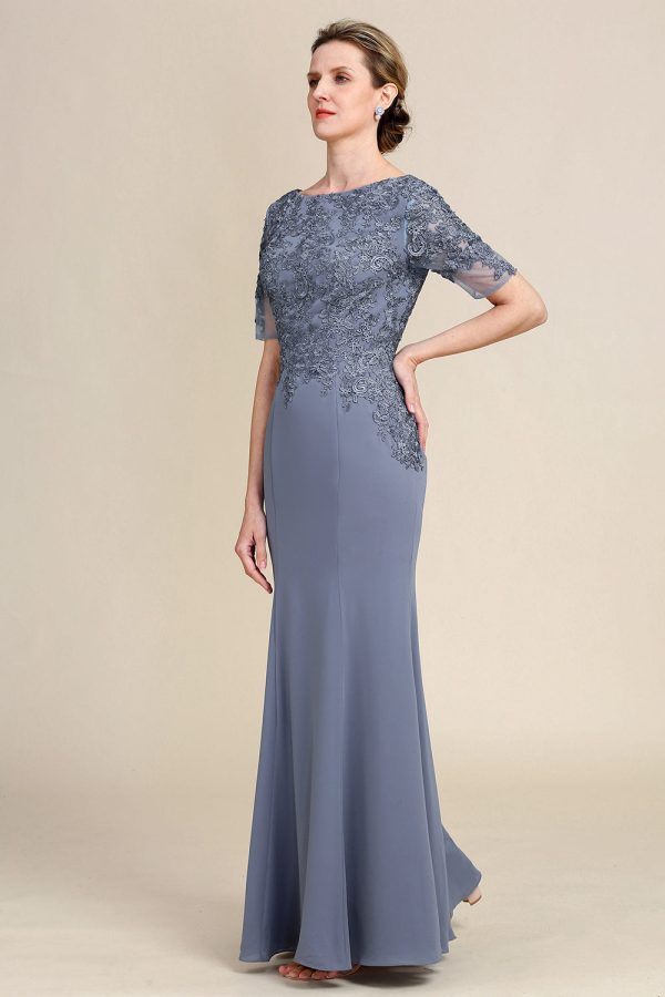Grijze Chiffon Appliques Moeder van Bruid Jurk Zu verkaufen – Bild 4
