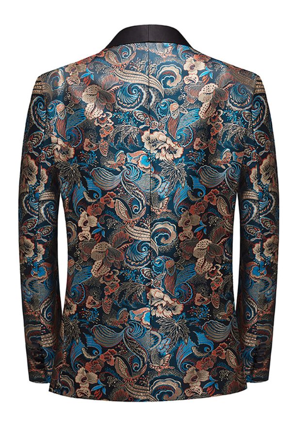 Bloemen Sjaal Revers Heren Blazer Schn?ppchen – Bild 2