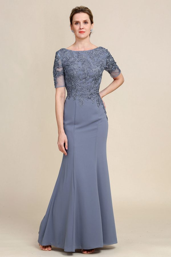 Grijze Chiffon Appliques Moeder van Bruid Jurk Zu verkaufen – Bild 5