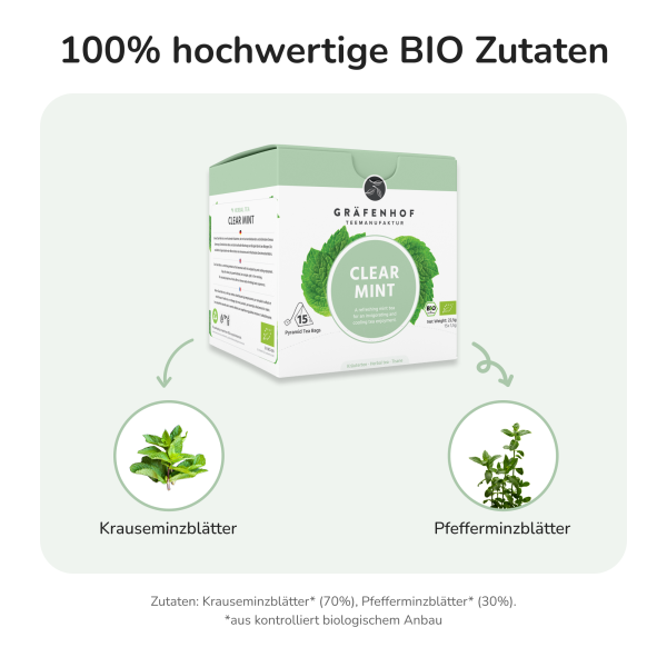Clear Mint Tee · 15 Pyramidenbeutel Jetzt online – Bild 3