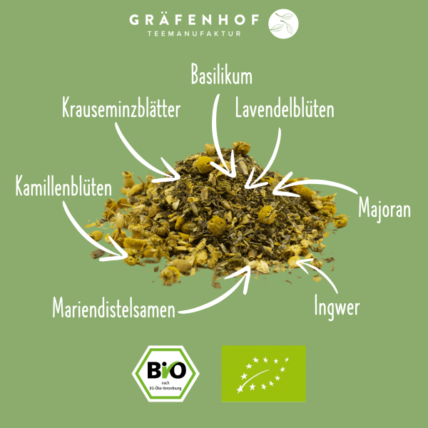 BIO Kopfkraut Kräutertee · 100 g lose Online-Verkauf – Bild 2