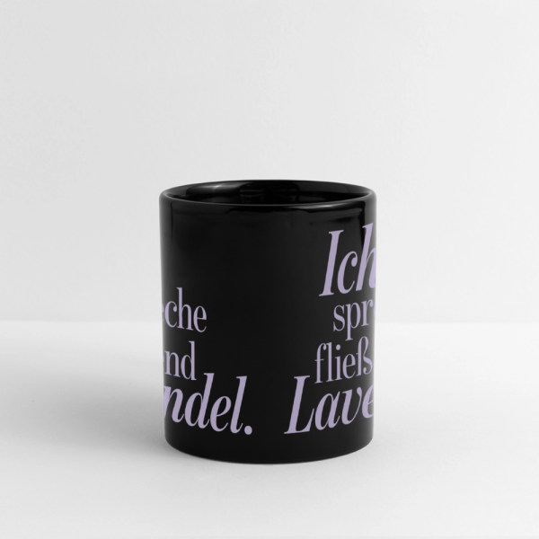 Kaffeebecher  Ich spreche fließend Lavendel.  schwarz Zu verkaufen – Bild 2