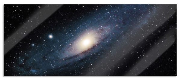 Sonnen im Weltall, Glasbild Panorama Angebot
