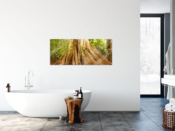 Mächtiger Urwald Baum, Glasbild Panorama Rabatt – Bild 4