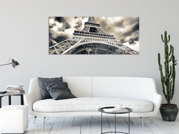 Prächtiger Eifelturm in Paris, Glasbild Panorama Im Angebot – Bild 2