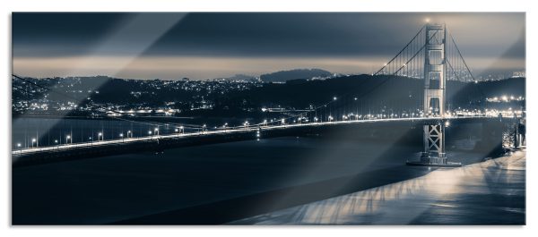 Golden Gate Bridge in New York, Glasbild Panorama Rabatt