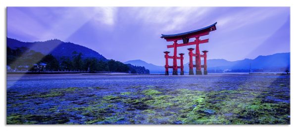 Torii in Hiroshima Japan, Glasbild Panorama Online