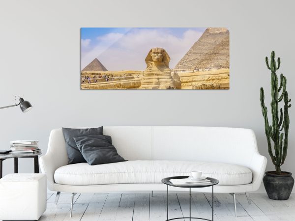 Große Sphinx von Gizeh, Glasbild Panorama Verkauf – Bild 2