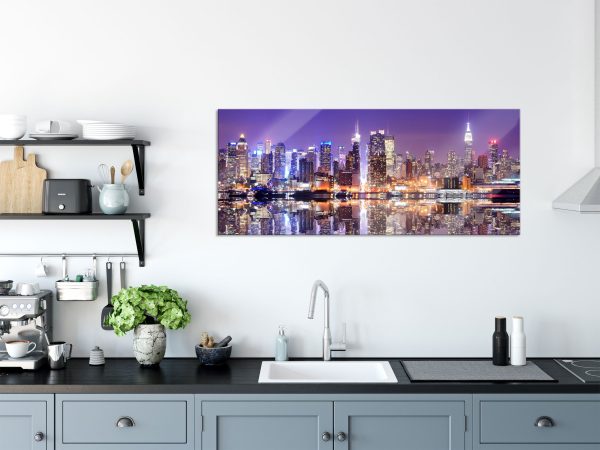 Manhattan Skyline, Glasbild Panorama Mode – Bild 3