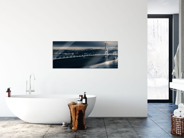 Golden Gate Bridge in New York, Glasbild Panorama Rabatt – Bild 4