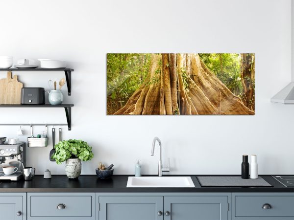 Mächtiger Urwald Baum, Glasbild Panorama Rabatt – Bild 3