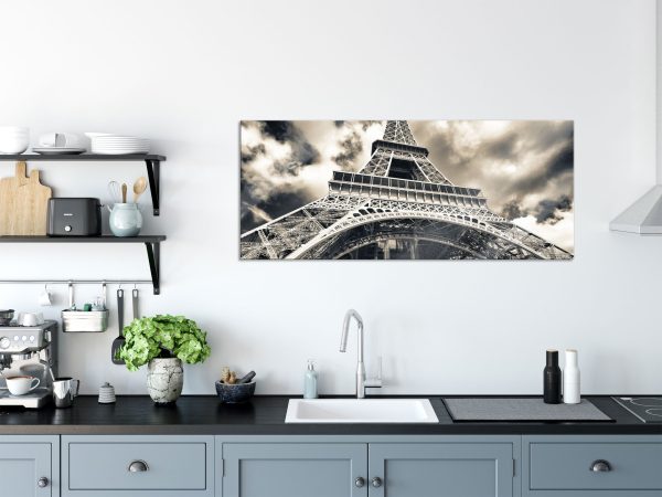 Prächtiger Eifelturm in Paris, Glasbild Panorama Im Angebot – Bild 3