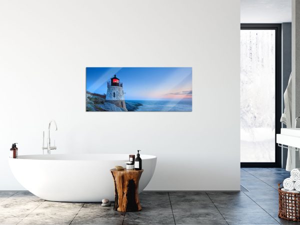 Kleiner dicker Leuchtturm, Glasbild Panorama Angebot – Bild 4