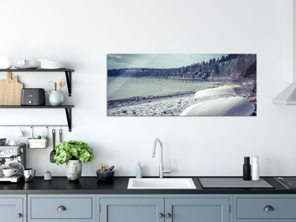 Boote im Winter, Glasbild Panorama Im Angebot – Bild 3