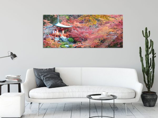 Wunderschönes Kloster in Japan, Glasbild Panorama Im Angebot – Bild 2