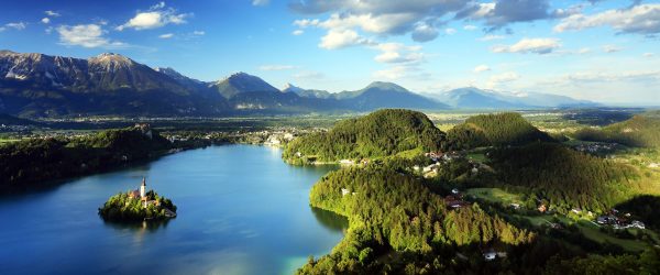 Atemberaubende Seen Landschaft, Glasbild Panorama Mode – Bild 5