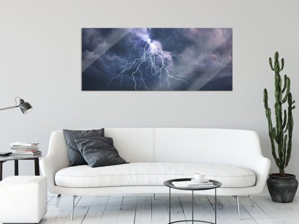 Gewitter über Meer, Glasbild Panorama Verkauf – Bild 2
