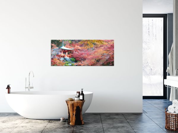 Wunderschönes Kloster in Japan, Glasbild Panorama Im Angebot – Bild 4
