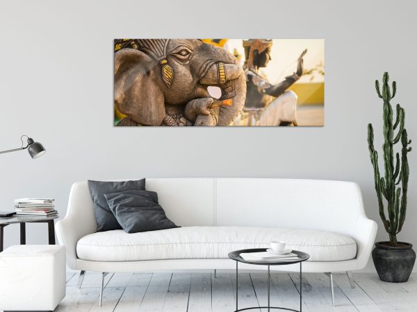 Elefantengottheit in Thailand, Glasbild Panorama Angebot – Bild 2