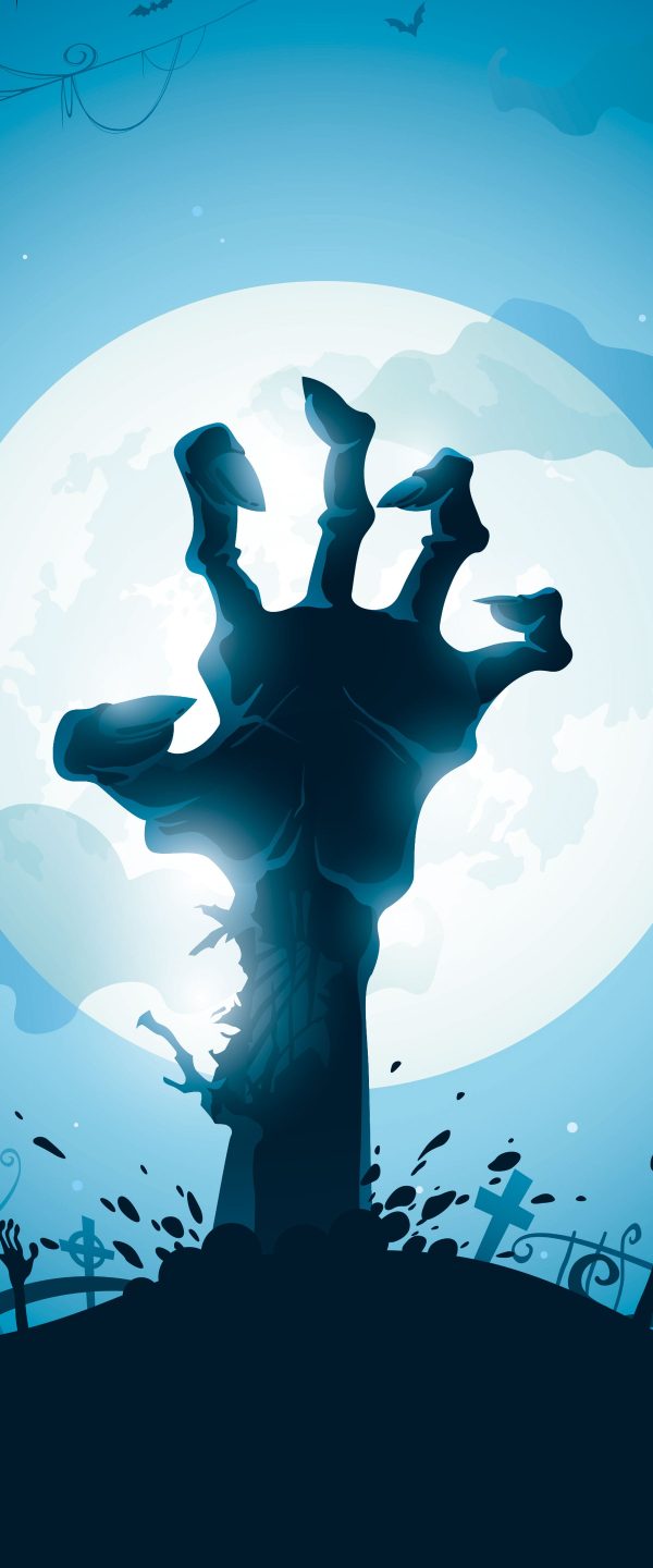 Gruselige Zombie Hand, Glasbild Panorama Mode – Bild 5