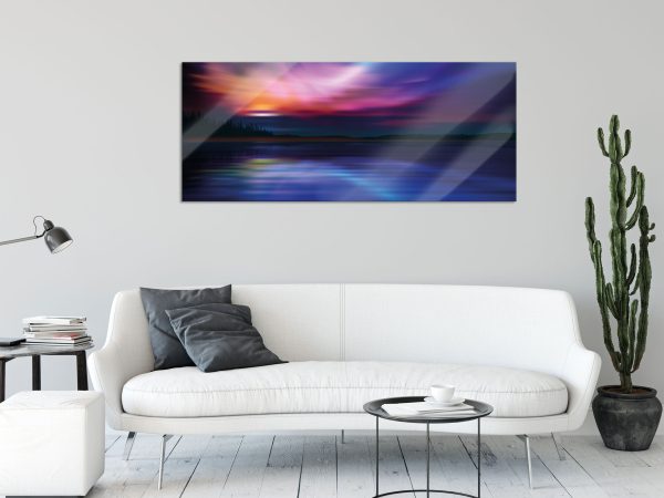 Nordische Polarlichter, Glasbild Panorama Online – Bild 2