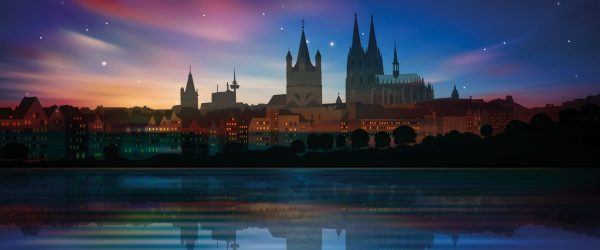 Polarlichter Skyline Köln, Glasbild Panorama Online – Bild 5