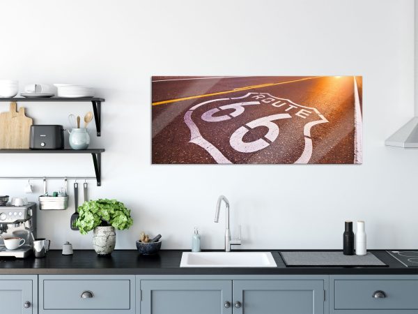 Highway Route 66, Glasbild Panorama Zu verkaufen – Bild 3