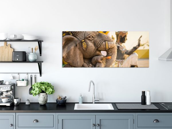 Elefantengottheit in Thailand, Glasbild Panorama Angebot – Bild 3