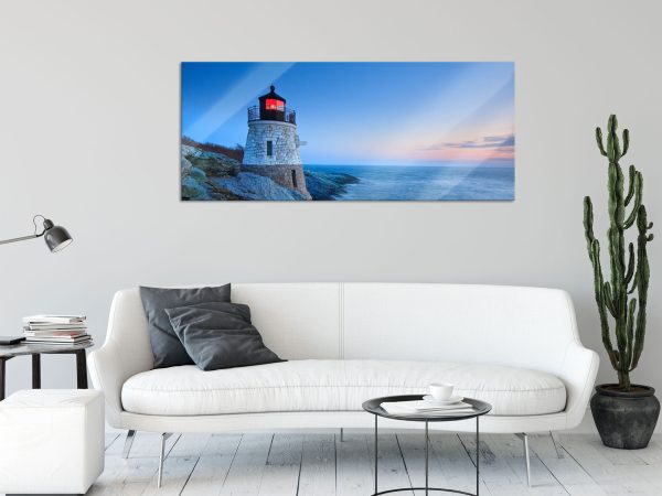Kleiner dicker Leuchtturm, Glasbild Panorama Angebot – Bild 2