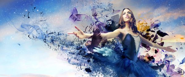 Ballerina im Kleid, Glasbild Panorama Verkauf – Bild 5