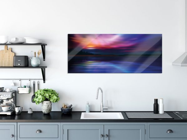 Nordische Polarlichter, Glasbild Panorama Online – Bild 3